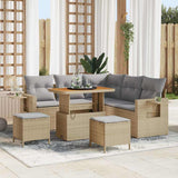 vidaXL Garden Sofa Set with cushions 8 pcs Black poly rattan