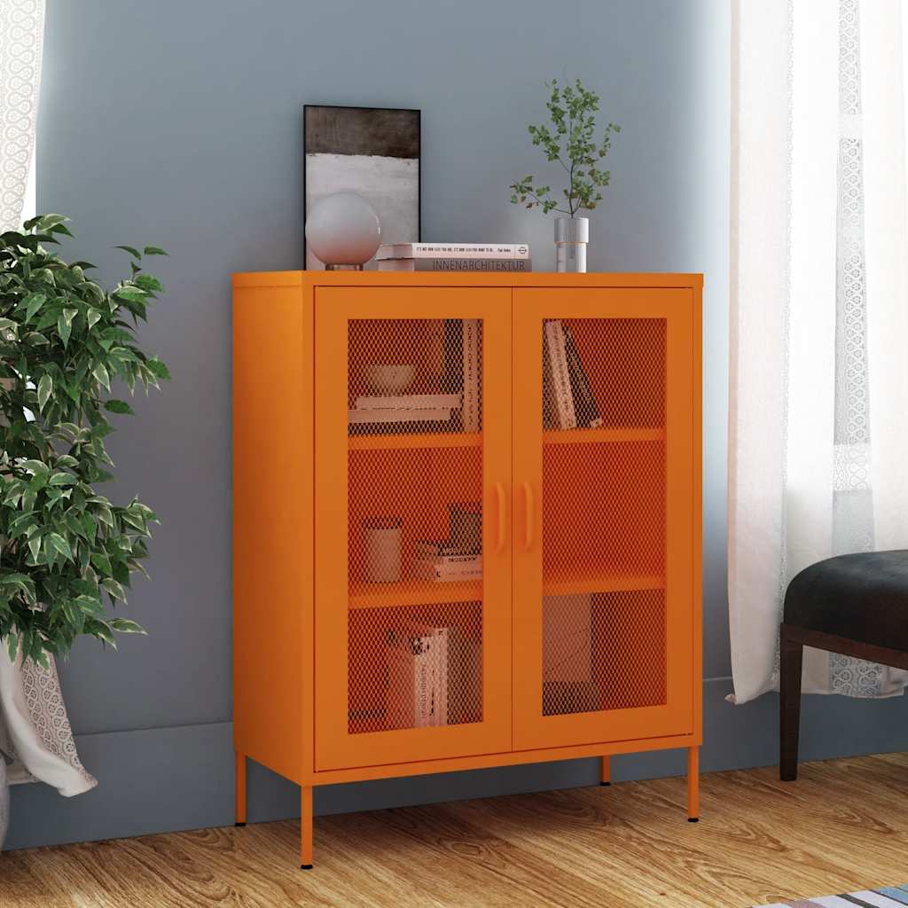 vidaXL Opbergkast 80x35x101,5 cm staal olijfgroen