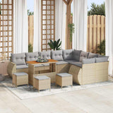 vidaXL Garden Sofa Set 12 pcs Black poly rattan