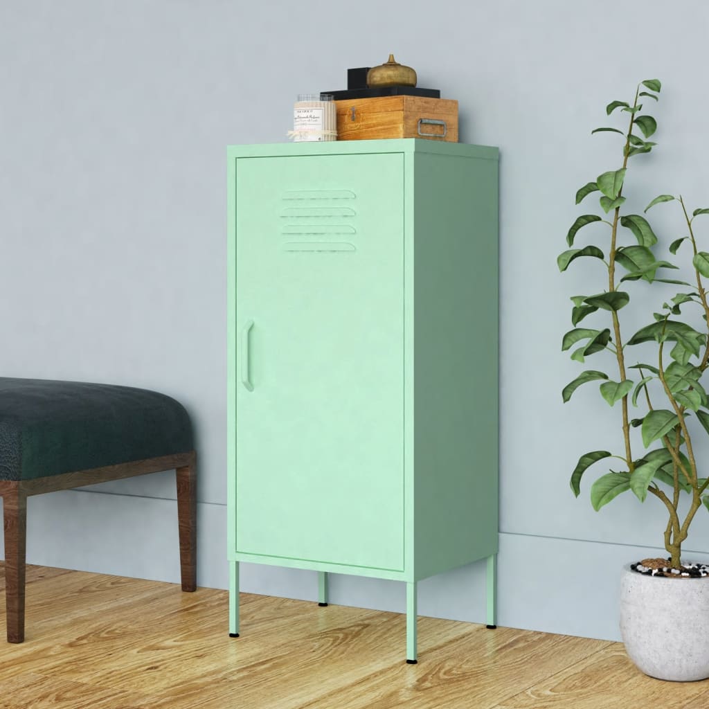vidaXL Storage Cabinet 42.5x35x101.5 cm steel olive green