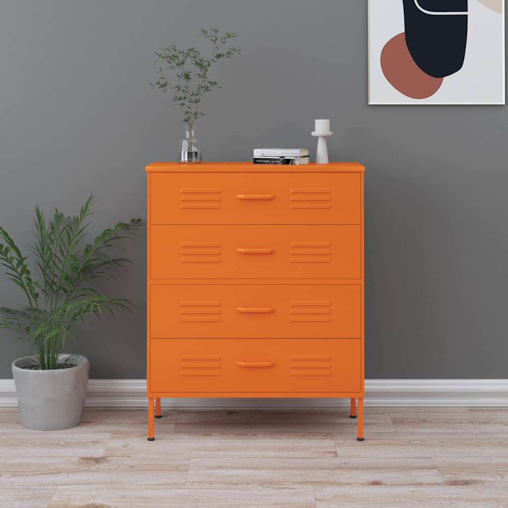 vidaXL Ladekast 80x35x101,5 cm staal olijfgroen