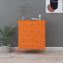 vidaXL Ladekast 80x35x101,5 cm staal olijfgroen