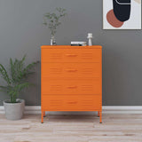 vidaXL Ladekast 80x35x101,5 cm staal olijfgroen