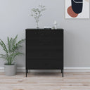 vidaXL Ladekast 80x35x101,5 cm staal olijfgroen