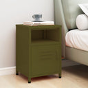 vidaXL Nightstands 2 pcs 35x35x51 cm steel mustard yellow