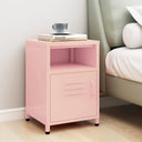 vidaXL Nightstands 2 pcs 35x35x51 cm steel mustard yellow