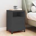 vidaXL Nightstands 2 pcs 35x35x51 cm steel mustard yellow