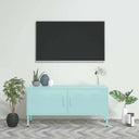 vidaXL TV Cabinet 105x35x50 cm Steel Olive Green