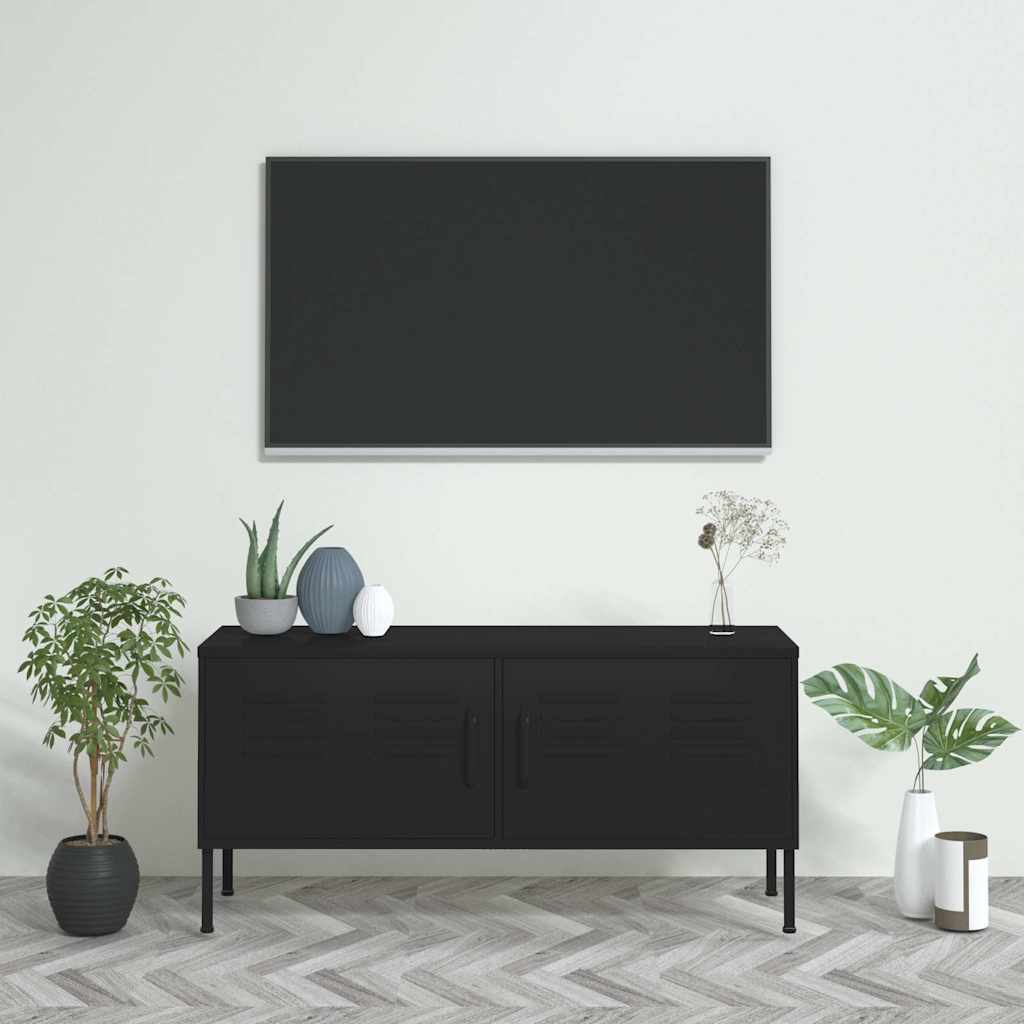 vidaXL TV Cabinet 105x35x50 cm Steel Olive Green
