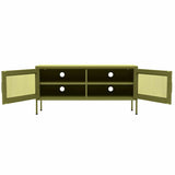 vidaXL Tv-meubel 105x35x50 cm staal olijfgroen