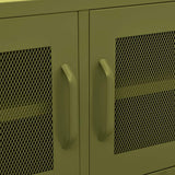 vidaXL Tv-meubel 105x35x50 cm staal olijfgroen