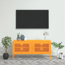 vidaXL Tv-meubel 105x35x50 cm staal olijfgroen