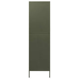 vidaXL Wardrobe 90x50x180 cm steel olive green
