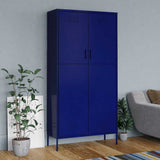 vidaXL Wardrobe 90x50x180 cm steel olive green