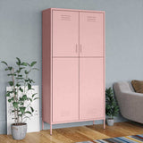 vidaXL Wardrobe 90x50x180 cm steel olive green