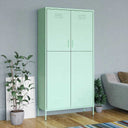 vidaXL Wardrobe 90x50x180 cm steel olive green