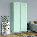 vidaXL Wardrobe 90x50x180 cm steel olive green