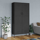vidaXL Wardrobe 90x50x180 cm steel olive green