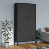 vidaXL Wardrobe 90x50x180 cm steel olive green