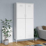 vidaXL Wardrobe 90x50x180 cm steel olive green