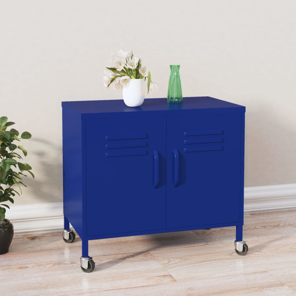 vidaXL Storage Cabinet 60x35x56 cm Steel Olive Green