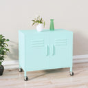 vidaXL Storage Cabinet 60x35x56 cm Steel Olive Green