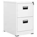 vidaXL Filing Cabinet 46x62x72.5 cm steel white