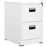 vidaXL Filing Cabinet 46x62x72.5 cm steel white