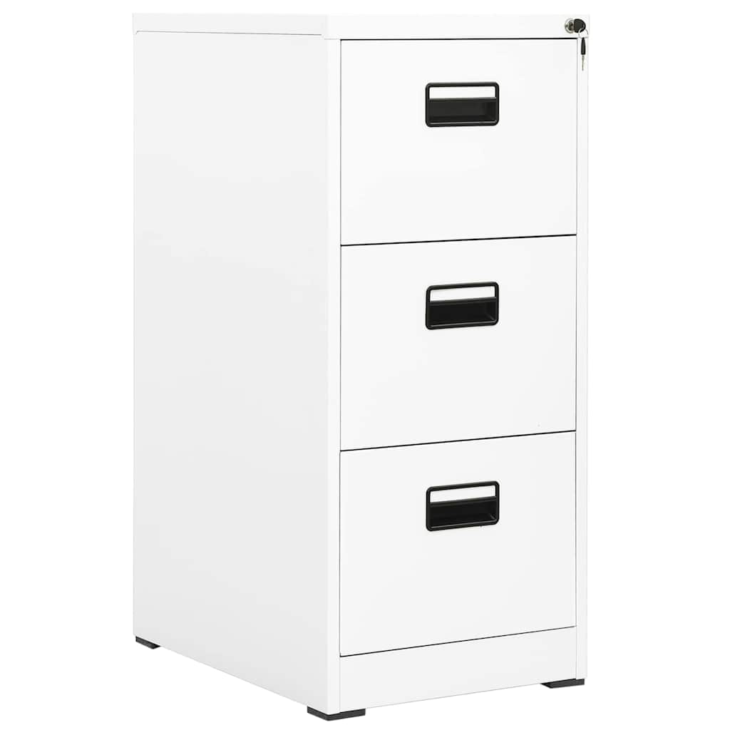 vidaXL Filing Cabinet 46x62x72.5 cm steel white