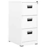 vidaXL Filing Cabinet 46x62x72.5 cm steel white