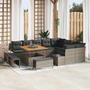 vidaXL Tuinbank Set met kussen 12 pcs Zwart poly rattan