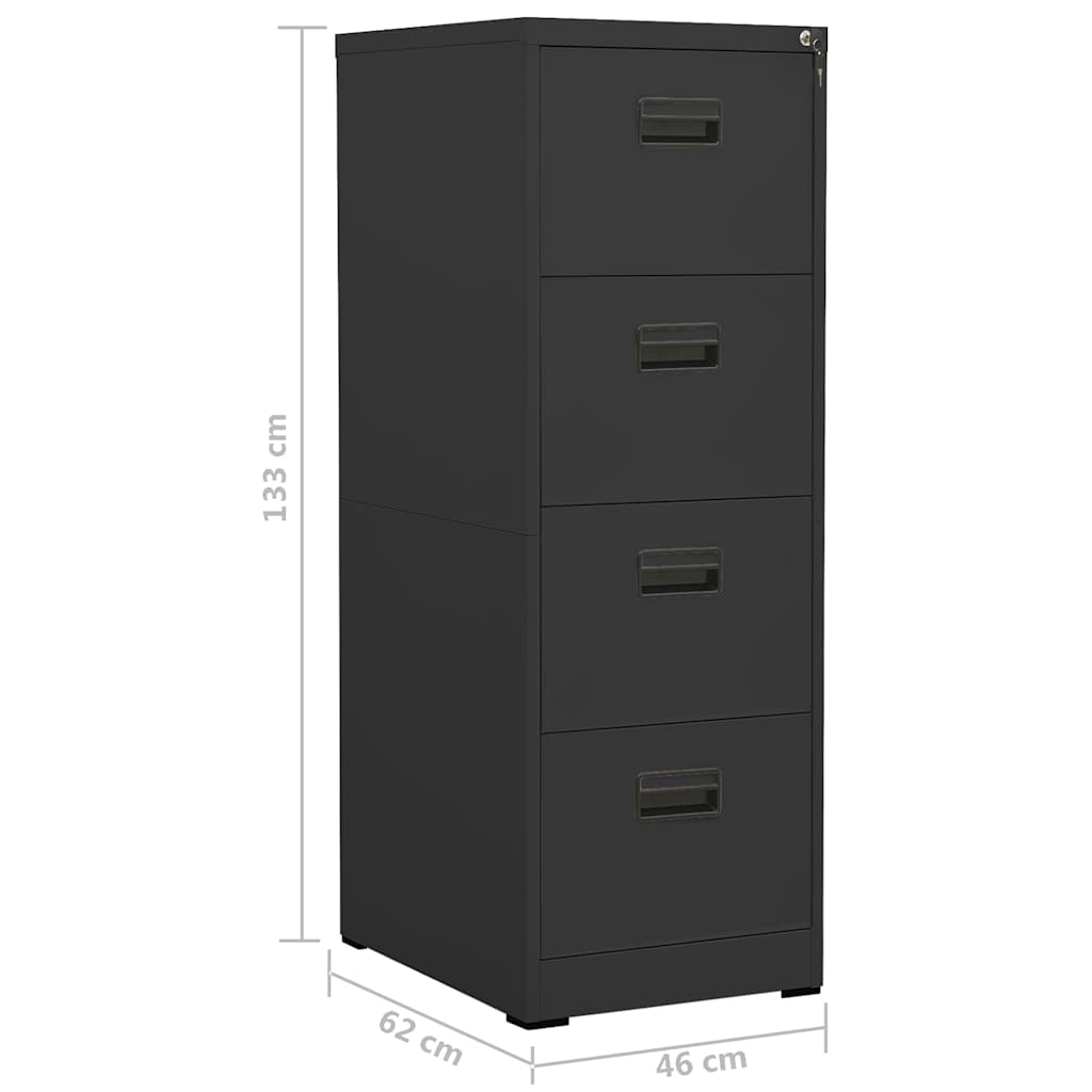 vidaXL Filing Cabinet 46x62x72.5 cm steel white