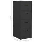 vidaXL Filing Cabinet 46x62x72.5 cm steel white