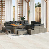 vidaXL Tuinbank Set met kussen 13 pcs Zwart poly rattan