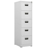 vidaXL Filing Cabinet 46x62x72.5 cm steel white