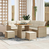 vidaXL Garden Lounge Set 8 pcs Black poly rattan