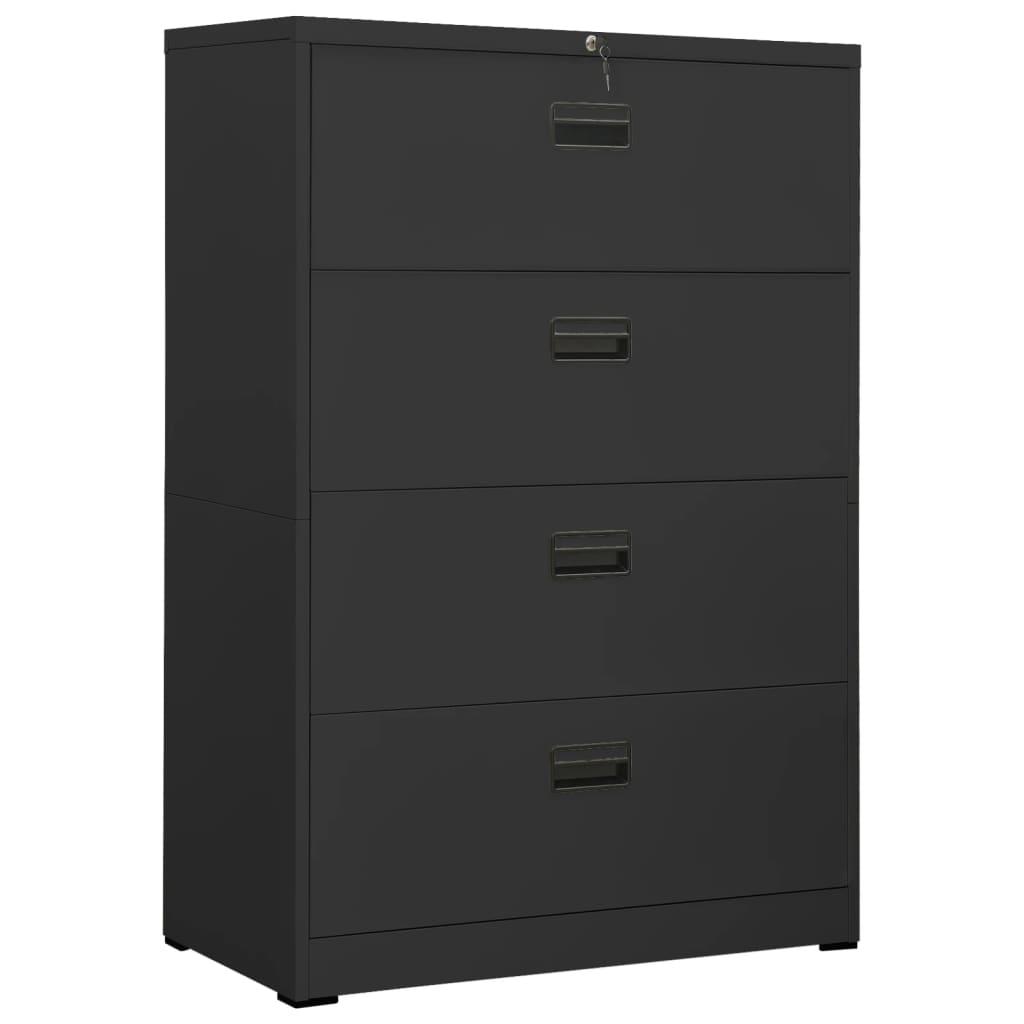 vidaXL Archiefkast 90x46x72,5 cm staal wit