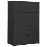 vidaXL Archiefkast 90x46x72,5 cm staal wit