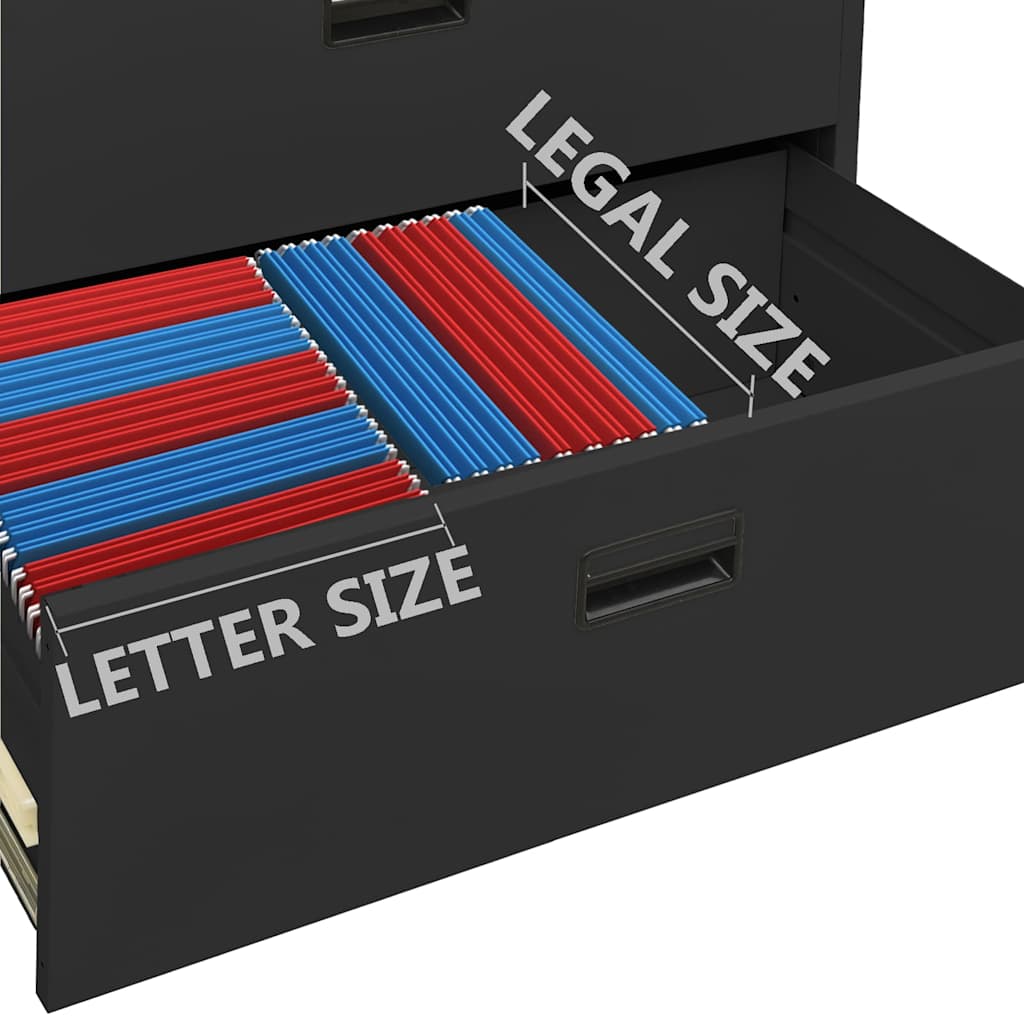 vidaXL Archiefkast 90x46x72,5 cm staal wit