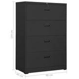 vidaXL Archiefkast 90x46x72,5 cm staal wit