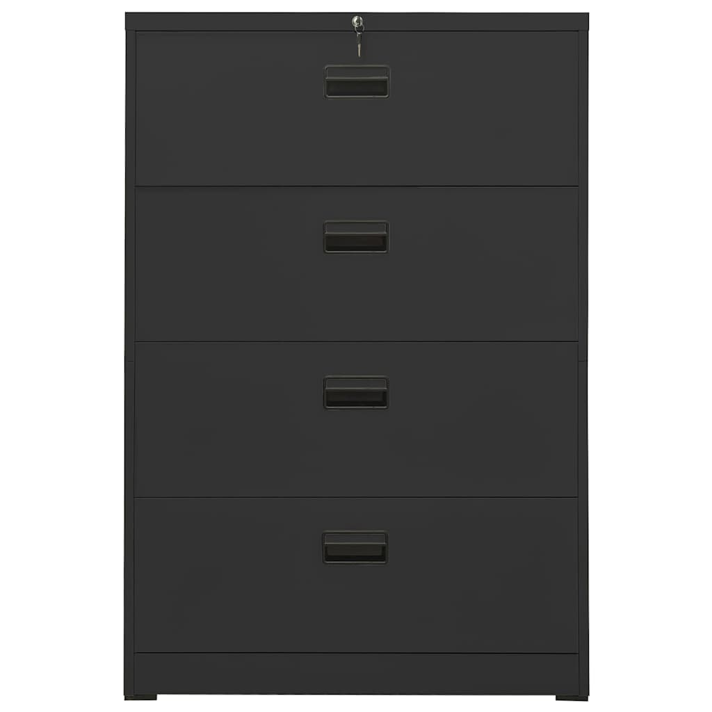 vidaXL Archiefkast 90x46x72,5 cm staal wit