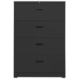 vidaXL Archiefkast 90x46x72,5 cm staal wit