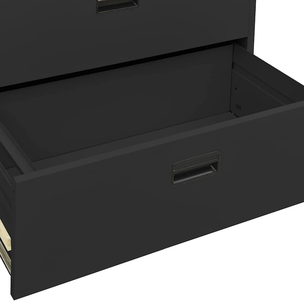 vidaXL Archiefkast 90x46x72,5 cm staal wit