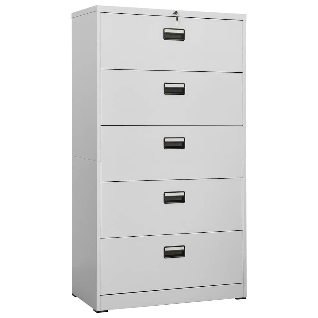 vidaXL Archiefkast 90x46x72,5 cm staal wit