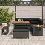 vidaXL Tuinbank Set 8 pcs Zwart poly rattan