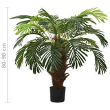 vidaXL Artificial plant with pot cycas palm 90 cm green
