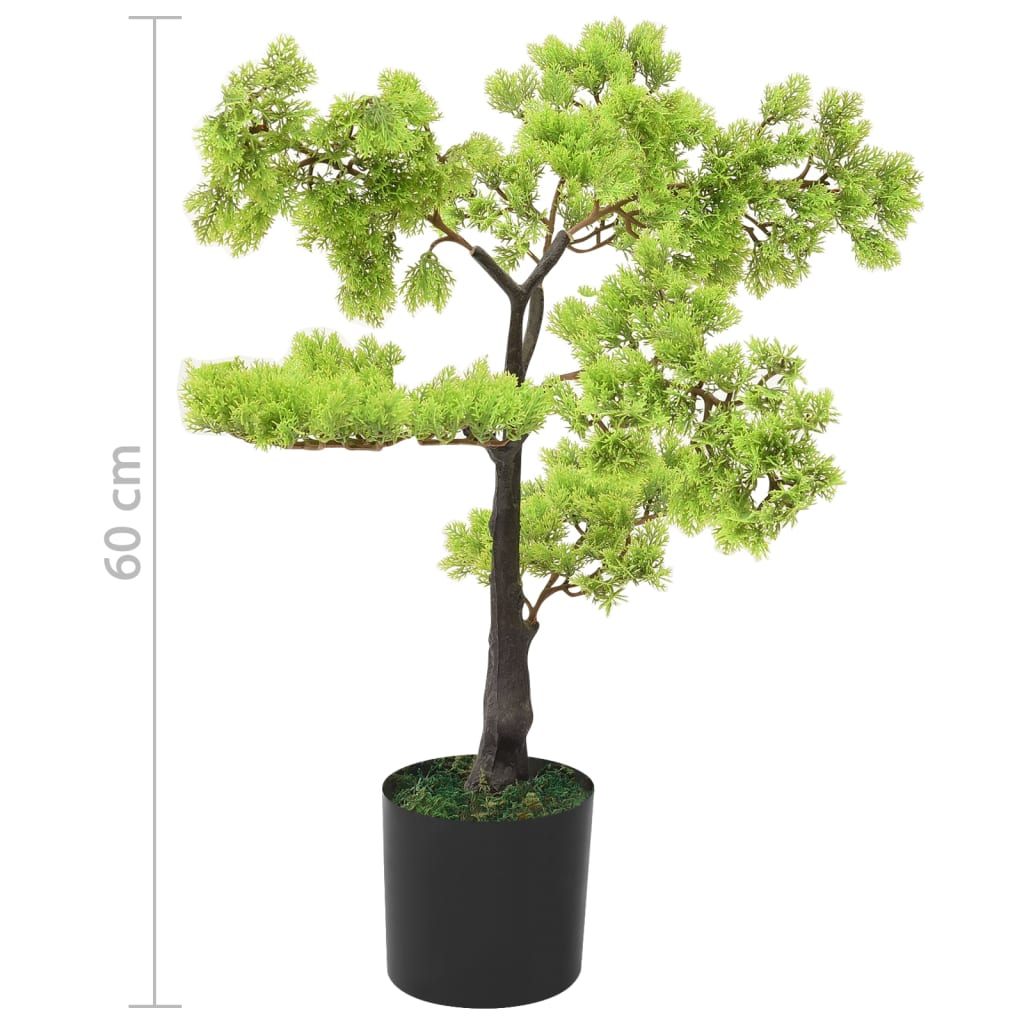 vidaXL Kunstplant met pot pinus bonsai 60 cm groen