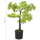 vidaXL Kunstplant met pot pinus bonsai 60 cm groen