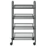 vidaXL Keukentrolley 3-laags 46x26x64 cm ijzer zwart