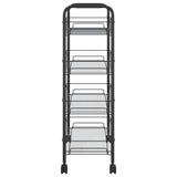 vidaXL Keukentrolley 3-laags 46x26x64 cm ijzer zwart